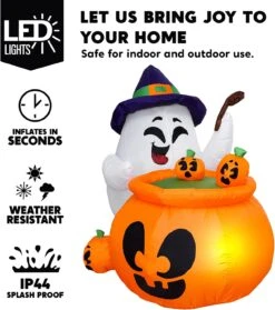 5ft Halloween Ghost Cooking Poison Soup Inflatable -Joiedomi 71GlGG 8 0L. AC SL1500