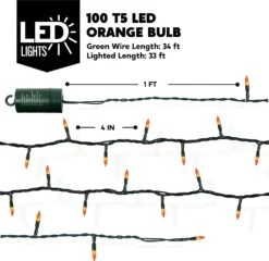 100 Orange LED Green Wire String Lights 13 100 Orange LED Green Wire String Lights -Joiedomi 71Hi4CjNhmL. AC SL1500