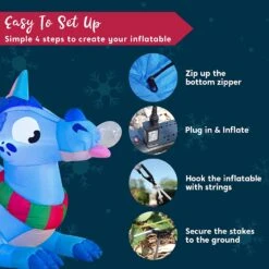 6 FT Long Inflatable Blue Dragon With Snowflake With Build-in LEDs 15 6 FT Long Inflatable Blue Dragon With Snowflake With Build-in LEDs -Joiedomi 71HqJcqcsML. AC SL1500