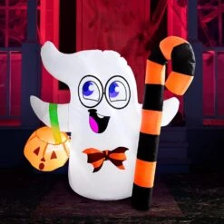 Tall Halloween Cute Ghost Inflatable Halloween Candy Cane (3.5 Ft) -Joiedomi 71JIcH c4LL. AC SL1500