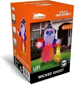 6 FT Tall Halloween Cute Wizard Ghost Inflatable With Flaming Light -Joiedomi 71JXuSsnAFL. AC SL1500