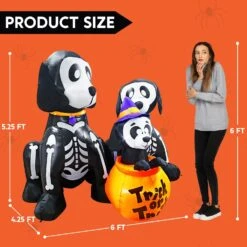 6ft Halloween Skeleton Dog Family Set With Trick Or Treat Flag -Joiedomi 71KR 5zLYhL. AC SL1500