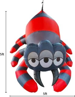 5ft Halloween Three Eyed Hanging Spider -Joiedomi 71KkVP Dk L. AC SL1500