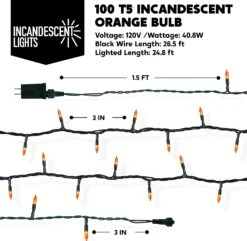 200-Count Orange Halloween Light (49.2 Ft) -Joiedomi 71LjeNF5LIL. AC SL1500