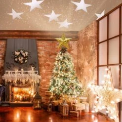 Gold Star Tree Topper Metal With White Star Projector Light -Joiedomi 71Ln9IhL zL. AC SL1200