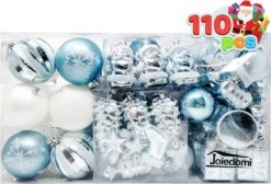81 Pcs Assorted Shape Christmas Ornaments (Babyblue And White) -Joiedomi 71MF3Mx9HRL. AC SL1200