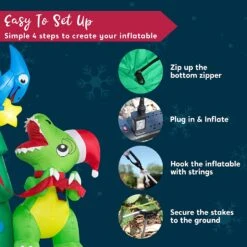 7ft Tall Dinosaur Decorating A Christmas Tree Christmas Inflatable 16 7ft Tall Dinosaur Decorating A Christmas Tree Christmas Inflatable -Joiedomi 71MFIzFcozL. AC SL1500