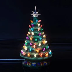 15in Tabletop Prelit Ceramic Christmas Tree With 70 Multicolor Bulbs 13 15in Tabletop Prelit Ceramic Christmas Tree With 70 Multicolor Bulbs -Joiedomi 71MIaSM H3L. AC SL1500