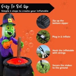 6 Ft Tall Witch Pot With Bubbling Potion Halloween Inflatable 16 6 Ft Tall Witch Pot With Bubbling Potion Halloween Inflatable -Joiedomi 71MWgKBvgCL. AC SL1500