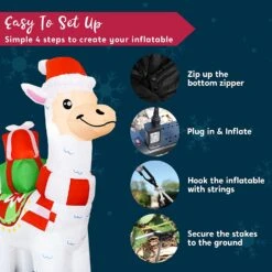 Large Christmas Llama Inflatable (6 Ft) -Joiedomi 71N3uDZ0 TL. AC SL1500