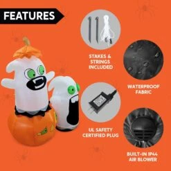 5ft Halloween Naughty Ghost With Pumpkin Cap And A Gift Bag -Joiedomi 71PJjElzndL. AC SL1500