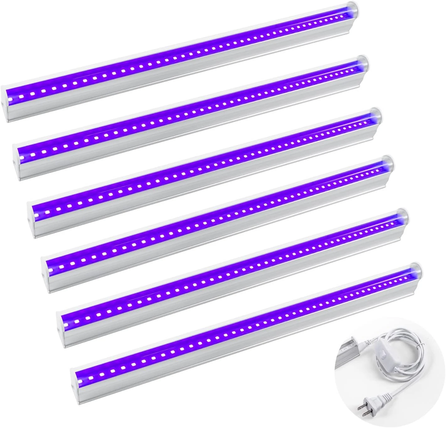 6Pcs 9W LED Black Light White Bar 1.3ft 9 6Pcs 9W LED Black Light White Bar 1.3ft - Image 7