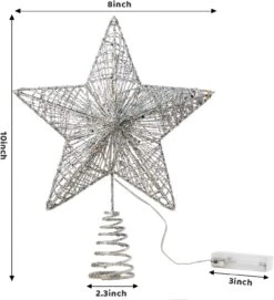 Silver Star Tree Topper, White 13 Silver Star Tree Topper, White -Joiedomi 71Rg k0ShwL. AC SL1500