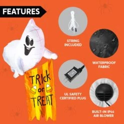 5ft Halloween Hanging Ghost With Trick Or Treat Flag -Joiedomi 71SIs0uuIOL. AC SL1500 1