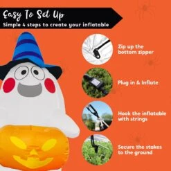 5ft Ghost With Candy Basket -Joiedomi 71SJ5CNKo6L. AC SL1500