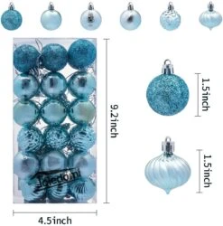 1.57" Baby Blue Christmas Ball Ornaments 36Pcs -Joiedomi 71SwAZZy2sL. AC SL1200