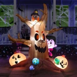 Large Scary Tree With Colorful Neon Light Mushrooms Inflatable (6 Ft) -Joiedomi 71THRSZeMmL. AC SL1500