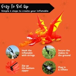 6ft Inflatable Sitting Fire Dragon -Joiedomi 71TVkQOA8dL. AC SL1500