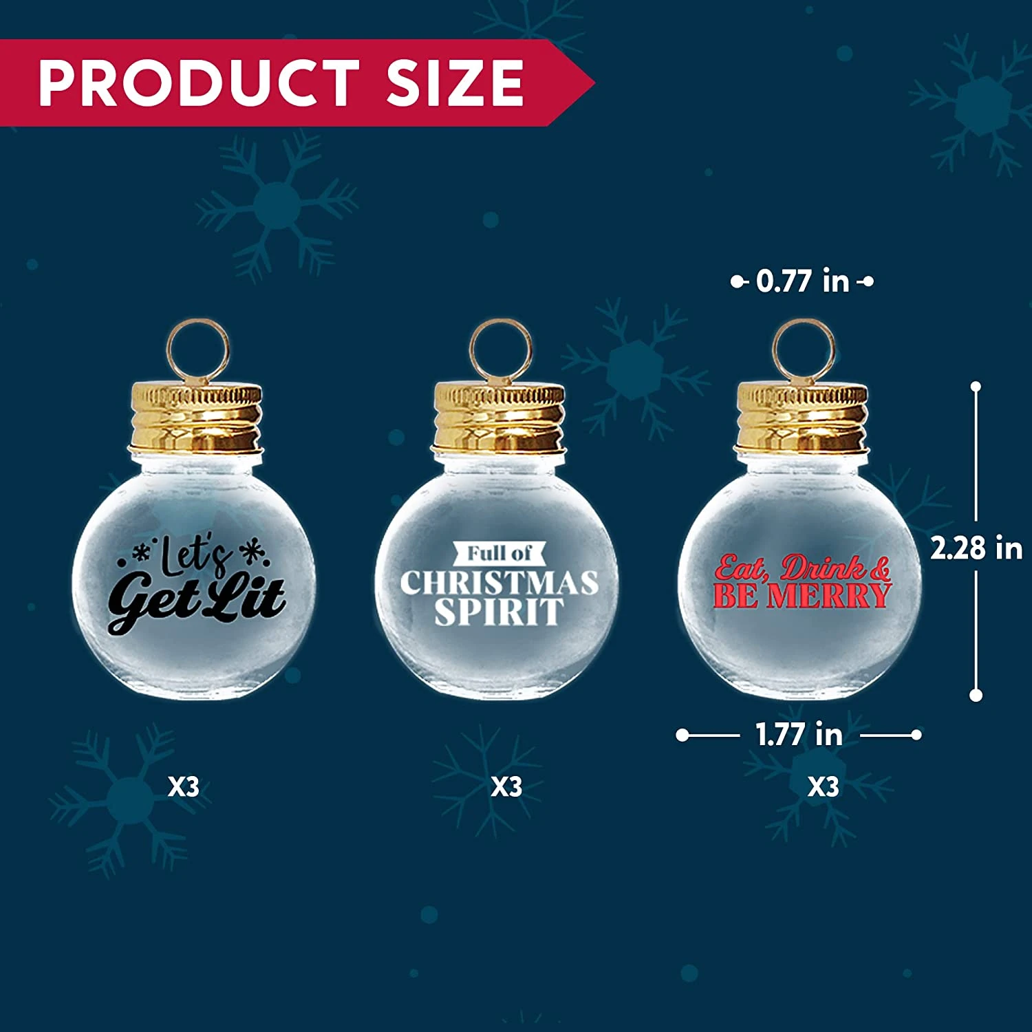 9 Pcs Boozeball Christmas Ornaments 9 9 Pcs Boozeball Christmas Ornaments - Image 7