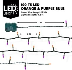 17.3 FT Battery Powered Orange & Purple Wire String Lights -Joiedomi 71UsHLZOVKL. AC SL1500