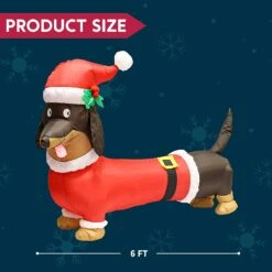 Tall Santa's 'Lil Helper Dachshund Inflatable (5ft) -Joiedomi 71V6DfWKMuL. AC SL1500