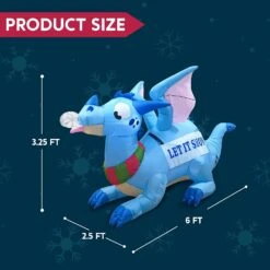 6 FT Long Inflatable Blue Dragon With Snowflake With Build-in LEDs 13 6 FT Long Inflatable Blue Dragon With Snowflake With Build-in LEDs -Joiedomi 71VPEnbr4iL. AC SL1500