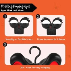 Flashing Peeping Eyes Lights 3 Pack - Red, Green, Purple -Joiedomi 71ZOYi9817L. AC SL1500