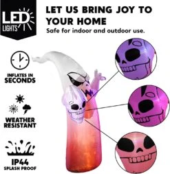 8ft Halloween Ghost Holding Skull 12 8ft Halloween Ghost Holding Skull -Joiedomi 71 Iz doQJL. AC SL1500