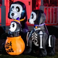 6ft Halloween Skeleton Dog Family Set With Trick Or Treat Flag -Joiedomi 71 QojnjevL. AC SL1500