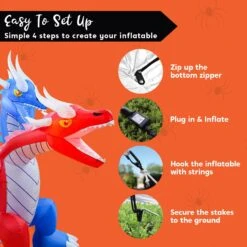 6ft Inflatable Double Headed Dragon -Joiedomi 71 YVd0yQiL. AC SL1500