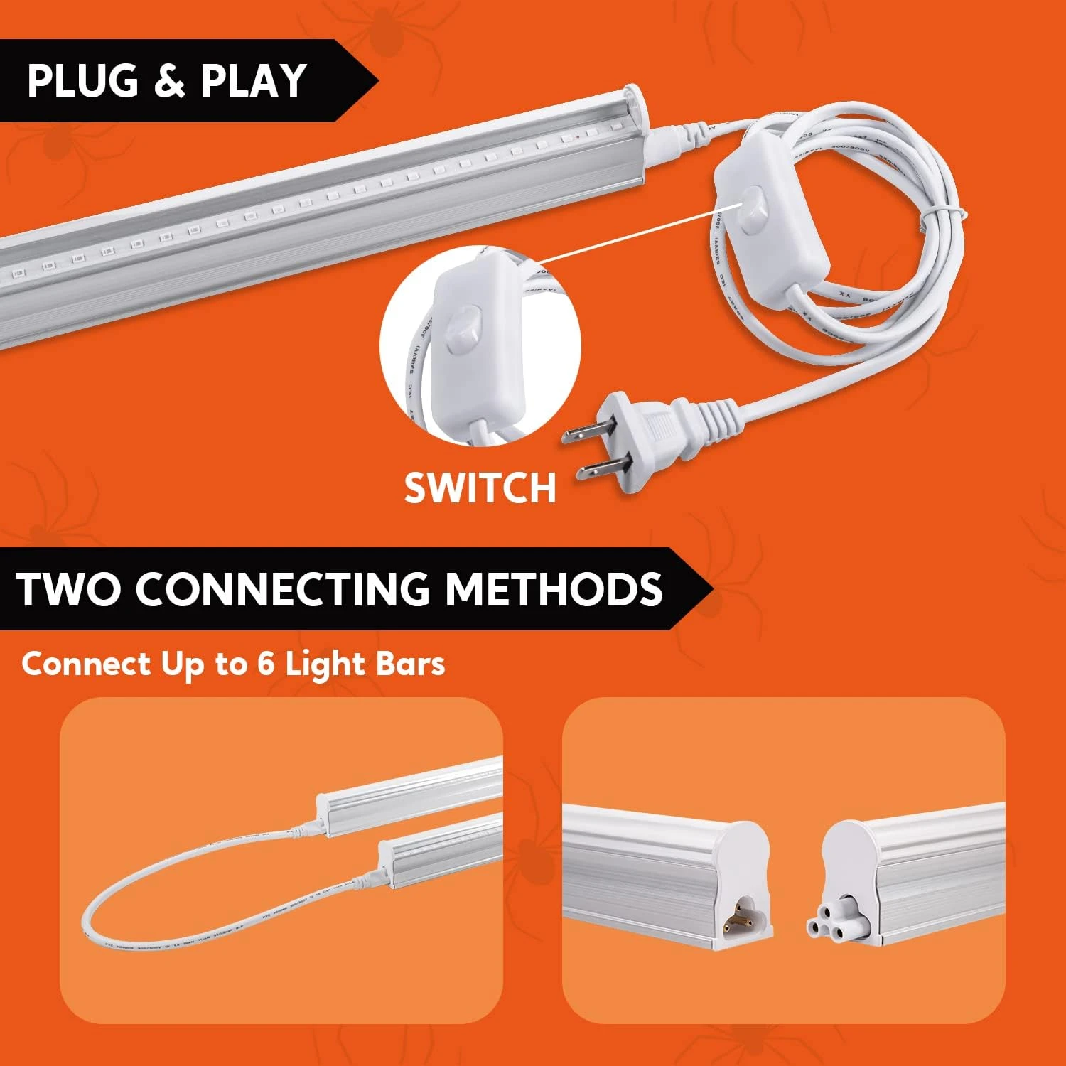 6Pcs 9W LED Black Light White Bar 1.3ft 7 6Pcs 9W LED Black Light White Bar 1.3ft - Image 5