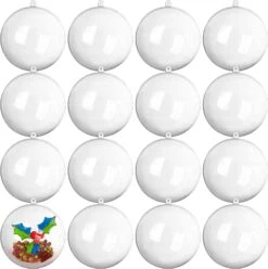 16Pcs Clear Plastic Ball Ornaments 3.94in -Joiedomi 71asHCjRB L. AC SL1500