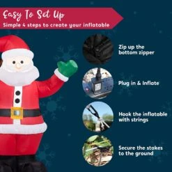 Large Waving Santa Inflatable (6 Ft) -Joiedomi 71b 9C2cMWL. AC SL1500