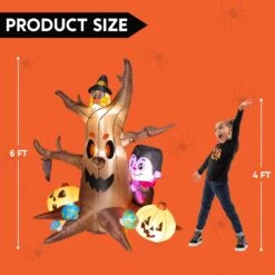 Large Scary Tree With Colorful Neon Light Mushrooms Inflatable (6 Ft) -Joiedomi 71c9nPJ3LQL. AC SL1500