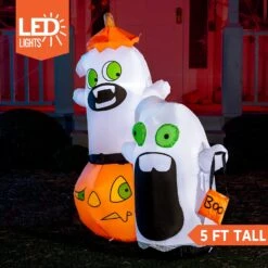 5ft Halloween Naughty Ghost With Pumpkin Cap And A Gift Bag -Joiedomi 71ckZtfw 7L. AC SL1500