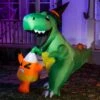 6ft Halloween Inflatable Dinosaur Catching Candy Corn