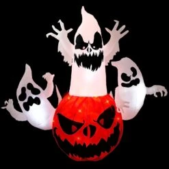 6FT Tall Halloween Inflatable Pumpkin With 3 Ghosts -Joiedomi 71cx5Segd7L. AC SL1500