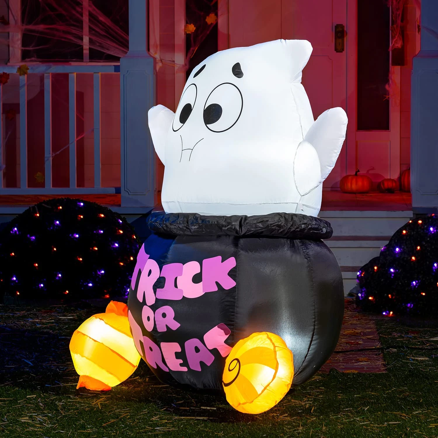 5ft Halloween Inflatable Ghost Stuck In Cauldron 6 5ft Halloween Inflatable Ghost Stuck In Cauldron - Image 4