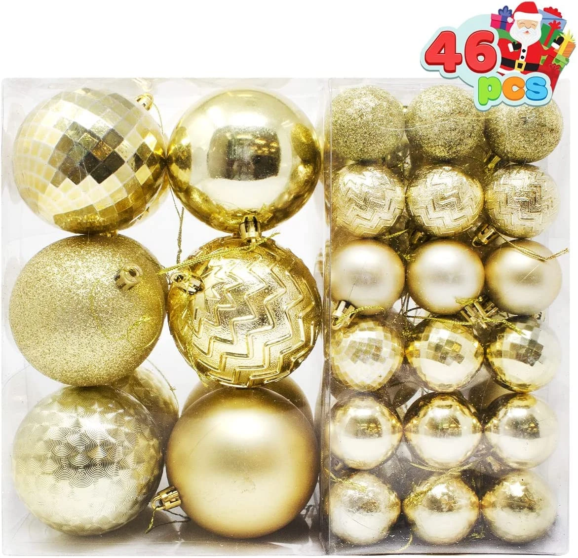46ct Assorted Size Baby Blue Christmas Ball Ornaments 6 46ct Assorted Size Baby Blue Christmas Ball Ornaments - Image 4