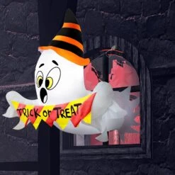 5ft Halloween Trick Or Treat Ghost Broke Out From Window