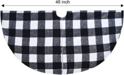 48in Thick Plaid White Baffalo Christmas Tree Skirt -Joiedomi 71fpZdAk pL. AC SL1500