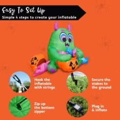 5ft Halloween Inflatable Monster Candy -Joiedomi 71gCVxWgdcL. AC SL1500