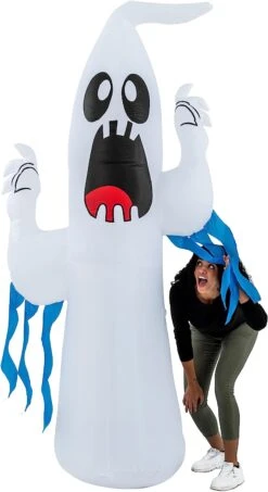 8ft Halloween Ghost With Ice Light And Blue Ribbon -Joiedomi 71gxbrPQGaL. AC SL1500