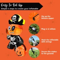 5ft Halloween Inflatable Ghost Pumpkin Pirate -Joiedomi 71lLn95aAZL. AC SL1500