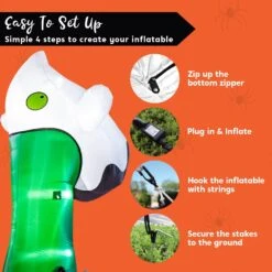 10 FT Tall Halloween Inflatable Throwing Up Ghost 16 10 FT Tall Halloween Inflatable Throwing Up Ghost -Joiedomi 71lxIhRxCkL. AC SL1500