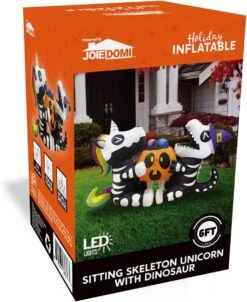 6ft Long Sitting Skeleton Unicorn With Dinosaur Halloween Inflatable -Joiedomi 71myhu0hQgL. AC SL1500