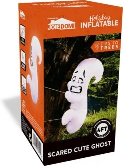 4 Ft Tall Scared Cute Ghost Hugging Tree Halloween Inflatable -Joiedomi 71nJ4k tcrL. AC SL1500