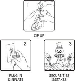 Jumbo Crouching Skeleton Dragon Inflatable (8 Ft) -Joiedomi 71ovstvqoxL. AC SL1500
