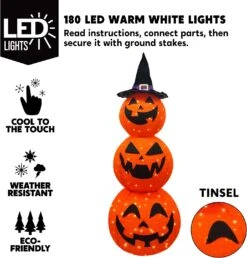 5ft LED Warm Yard Light - Tinsel Stacked Pumpkins 11 5ft LED Warm Yard Light - Tinsel Stacked Pumpkins -Joiedomi 71oym1JKJ6L. AC SL1500