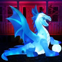 6 FT Tall Halloween Inflatable Sitting Ice Dragon With Globe -Joiedomi 71pYZSTLymL. AC SL1500